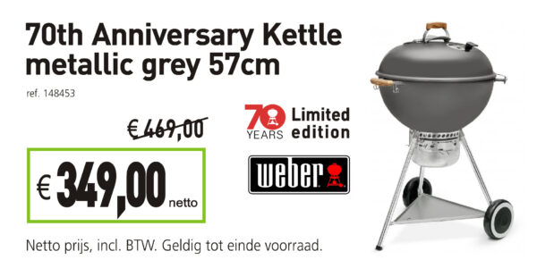Weber 70th anniversary Kettle metallic grey 57cm