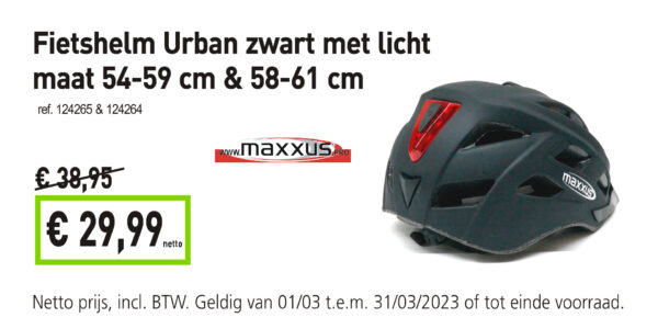 Maxxus fietshelm Urban met licht