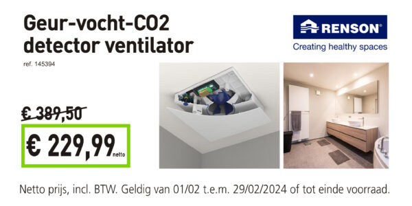 Renson Geur-vocht-CO2 detector ventilator