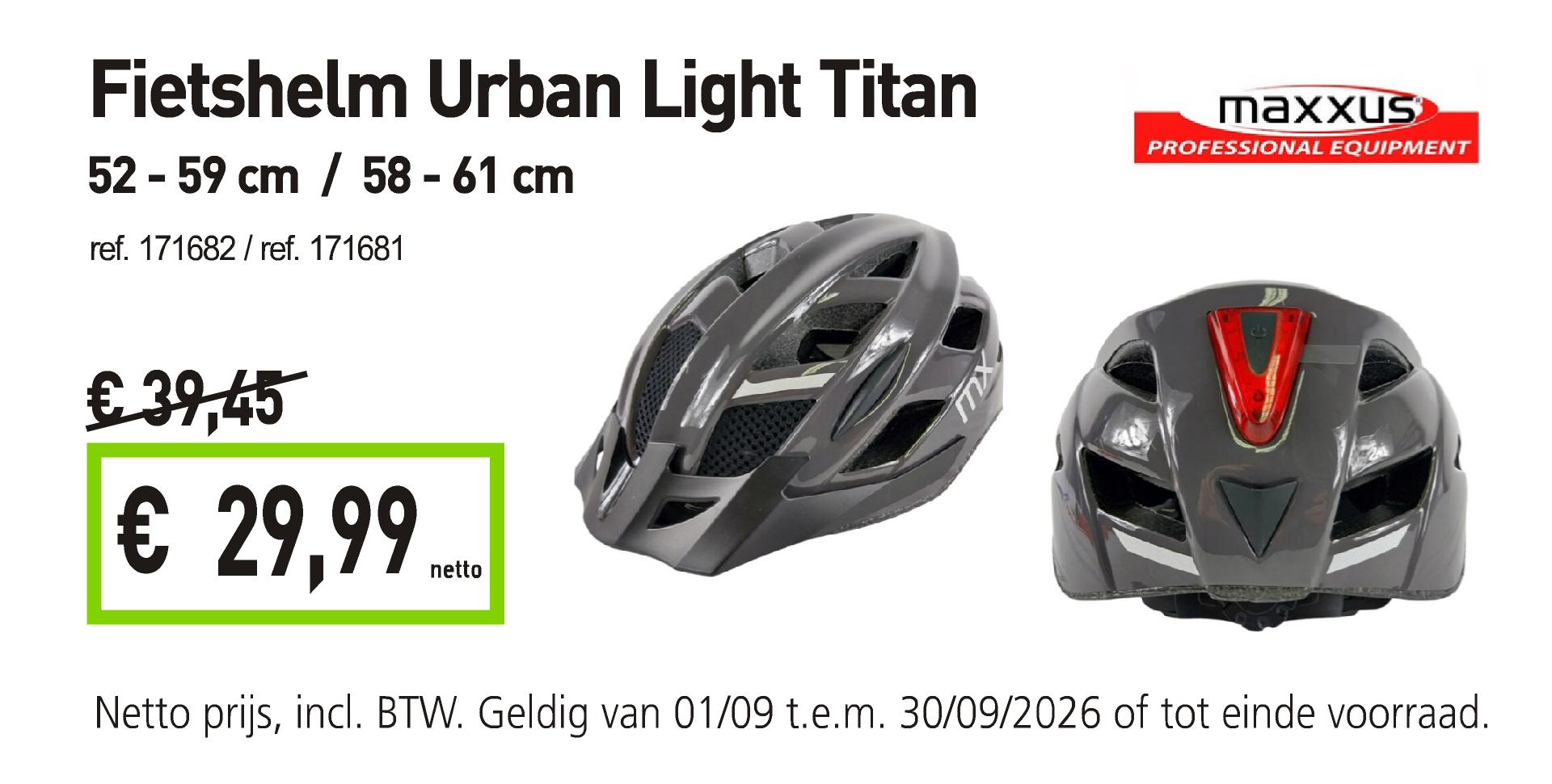 Maxxus fietshelm Urban Light Titan