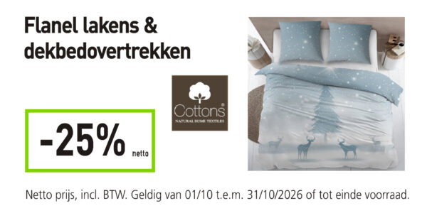 Cottons fleece lakens en dekbedovertrekken